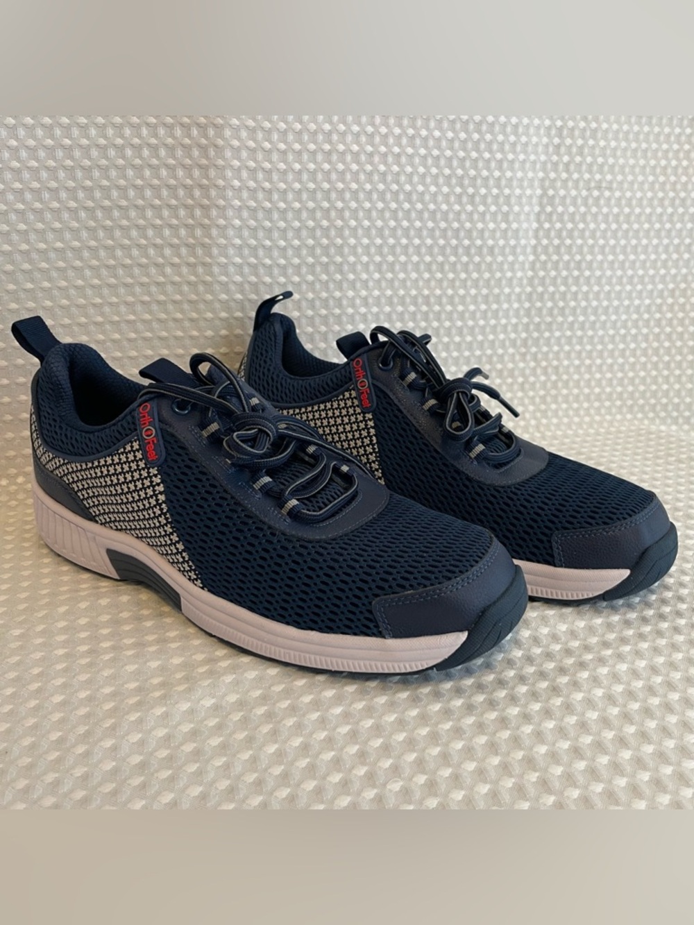 ORTHOFEET Edgewater 616 Men's Size 10 Med Blue Orthopaedic Walking Sneakers NWOT
